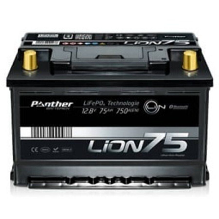 Panther LiFePO4 accu 12V 75Ah 800Wh | Dynastart Elektro B.V.